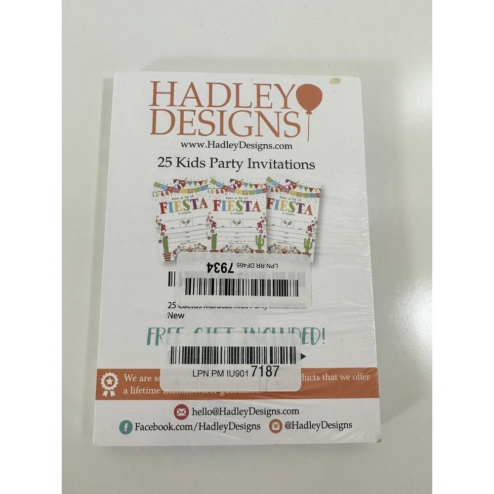 Hadley Designs Fiesta Party Invitations Kids Birthday 25 Pack‎ Envelopes